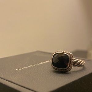 David Yurman Onyx Albion Ring Size 6.5